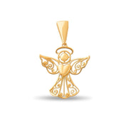 14ct Gold Angel Pendant – Detailed Guardian Angel - Pendant Only - Kolié