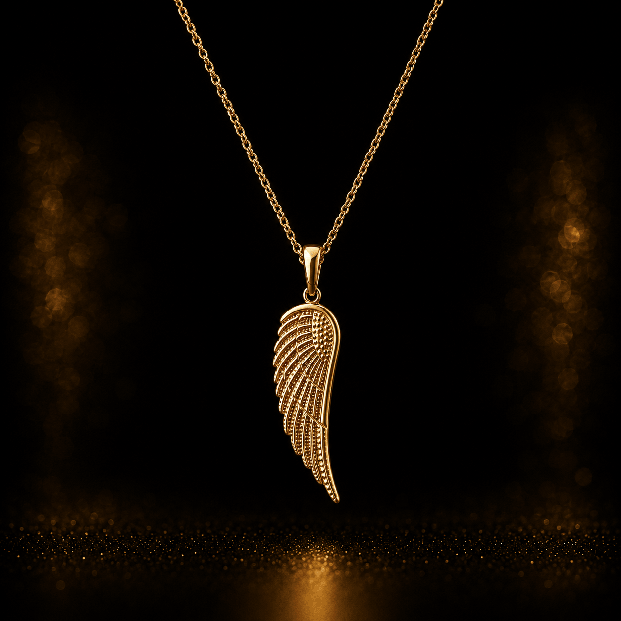 14ct Gold Angel Wing Pendant - Pendant Only - Kolié Fine Jewellery