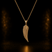 14ct Gold Angel Wing Pendant - Pendant Only - Kolié Fine Jewellery