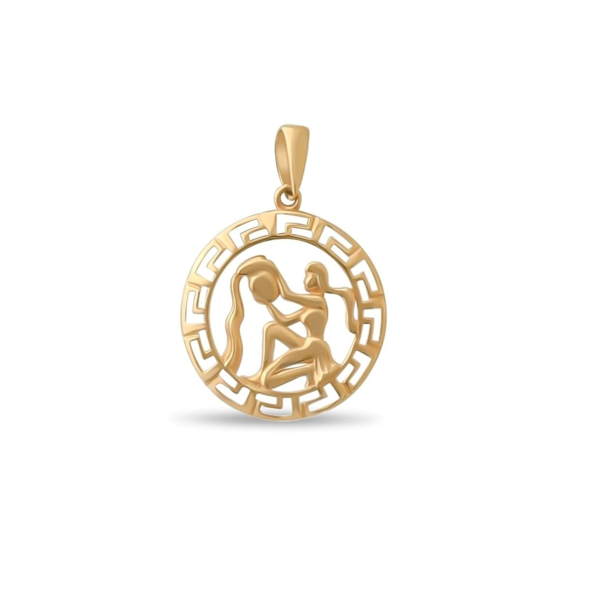14ct Gold Aquarius Zodiac Pendant – Astrology Gift for Women - Pendant Only - Kolié