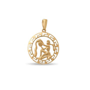 14ct Gold Aquarius Zodiac Pendant – Astrology Gift for Women - Pendant Only - Kolié