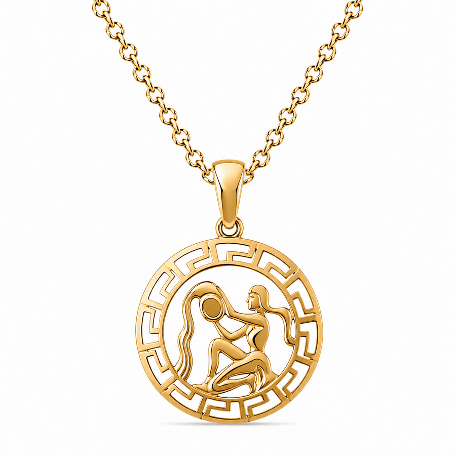 14ct Gold Aquarius Zodiac Pendant – Pendant Only - Kolié Fine Jewellery