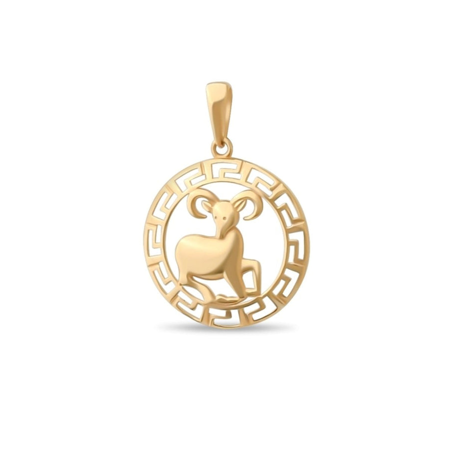 14ct Gold Aries Zodiac Pendant – Astrology Gift for Women - Pendant Only - Kolié
