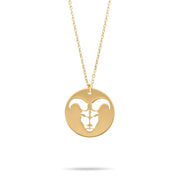 14ct Gold Aries Zodiac Pendant Necklace with Chain | Astrology Birthday Jewellery for Women & Teens | Hallmarked Gift - Kolié