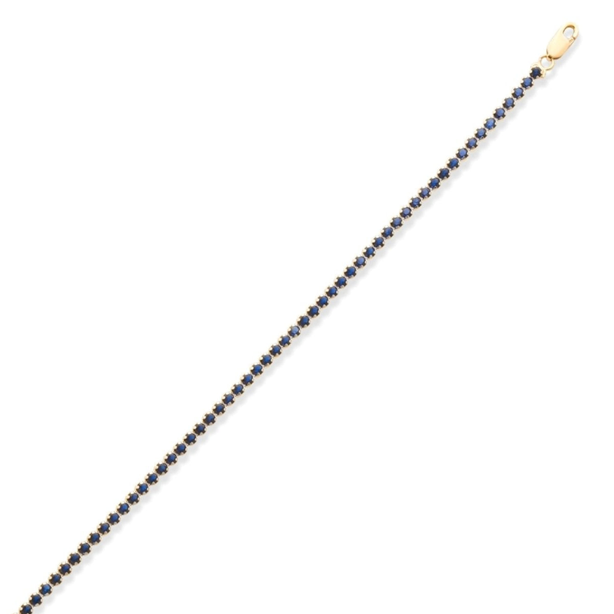 14ct Gold Blue Gemstone Tennis Bracelet for Women – Elegant Gold Bracelet with Blue Stones, Perfect Gift for Her - Kolié