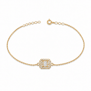 14ct Gold Bracelet with Cubic Zirconia - Kolié Fine Jewellery