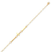 14ct Gold Bracelet with Cubic Zirconia – Elegant 14 Carat Gold Chain Bracelet with Sparkling Stones, Adjustable Length, Perfect Gift for Women - Kolié