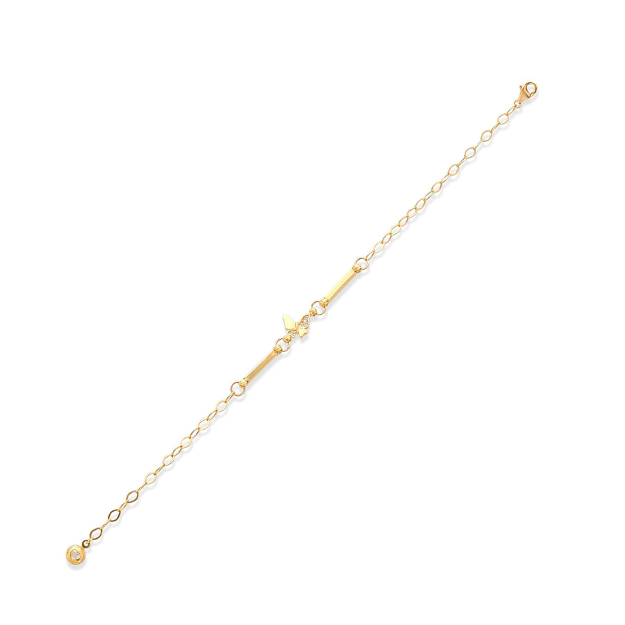 14ct Gold Bracelet with CZ - Kolié Fine Jewellery