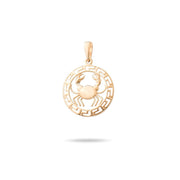 14ct Gold Cancer Zodiac Pendant – Hallmarked by Edinburgh Assay Office – Astrology Gift for Women - Kolié