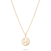 14ct Gold Cancer Zodiac Pendant – Hallmarked by Edinburgh Assay Office – Astrology Gift for Women - Kolié