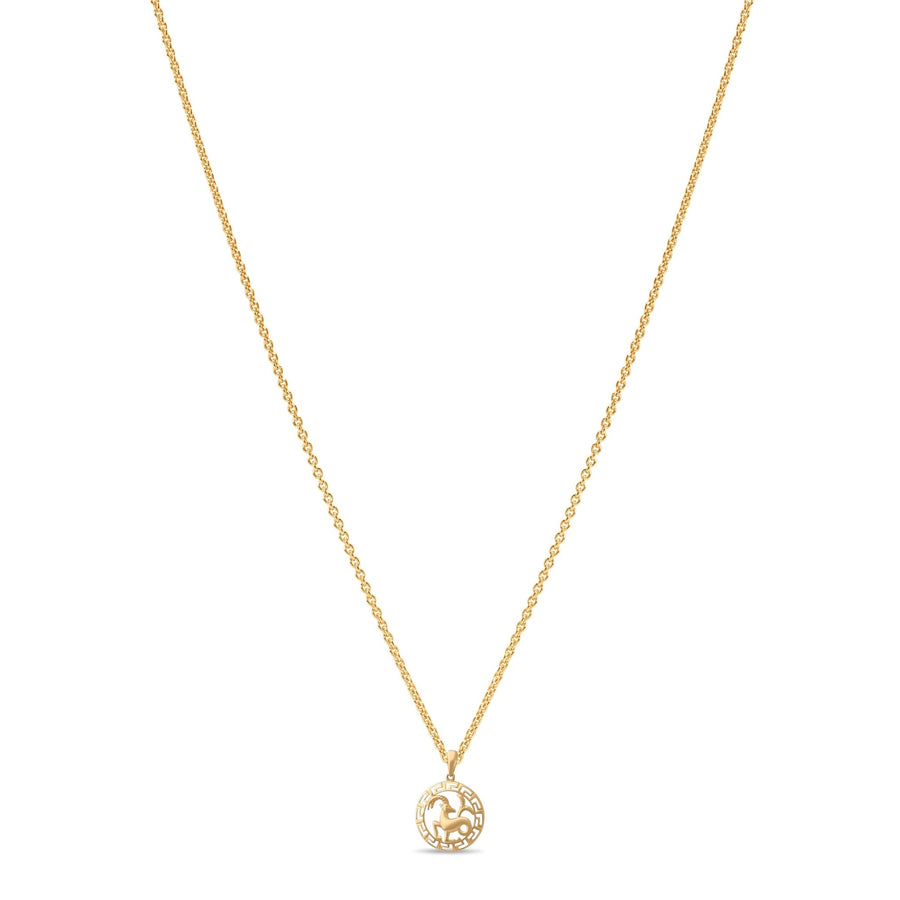 14ct Gold Capricorn Zodiac Pendant – Astrology Gift for Women - Pendant Only - Kolié