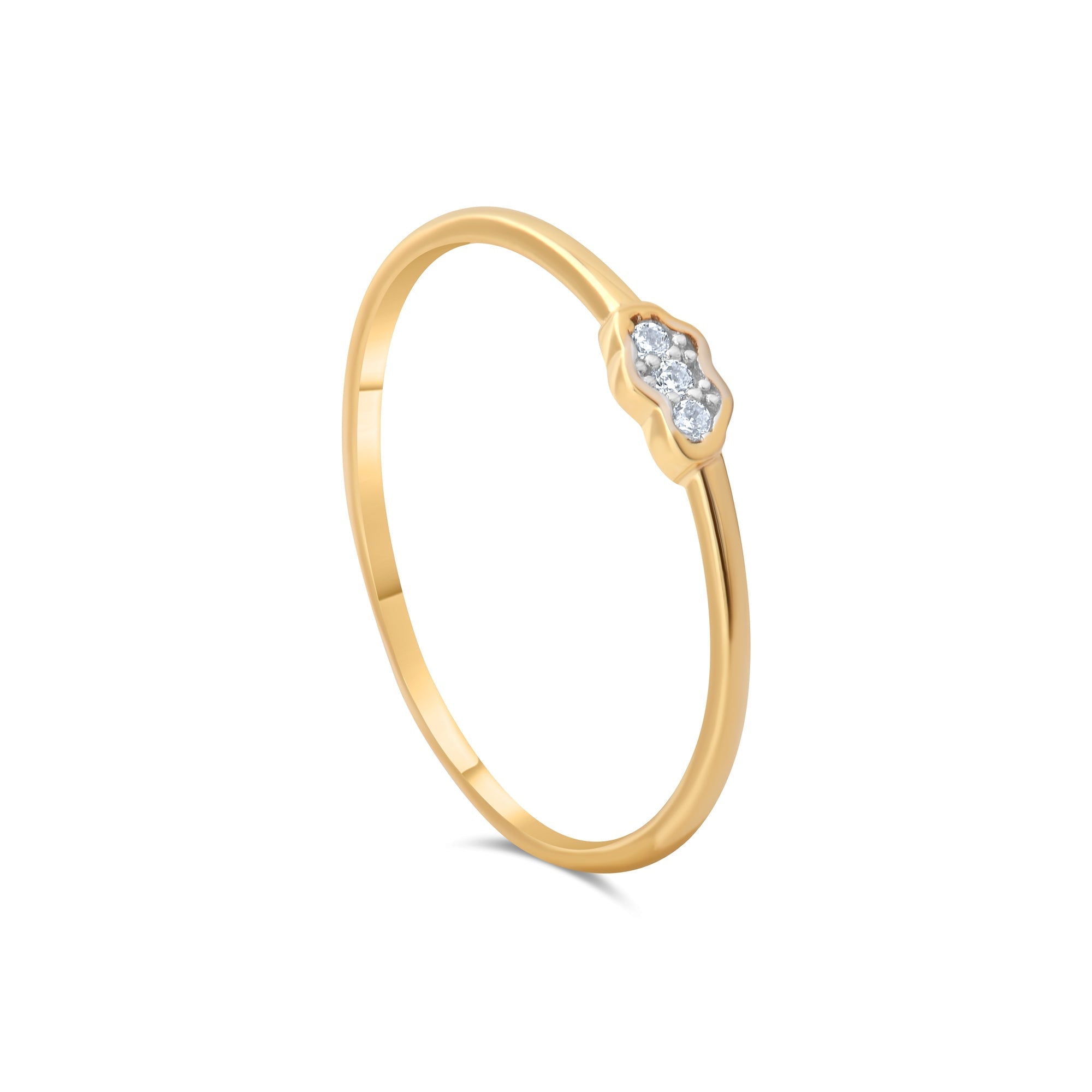 14ct Gold Cloud Design Ring – Size L - Kolié Fine Jewellery