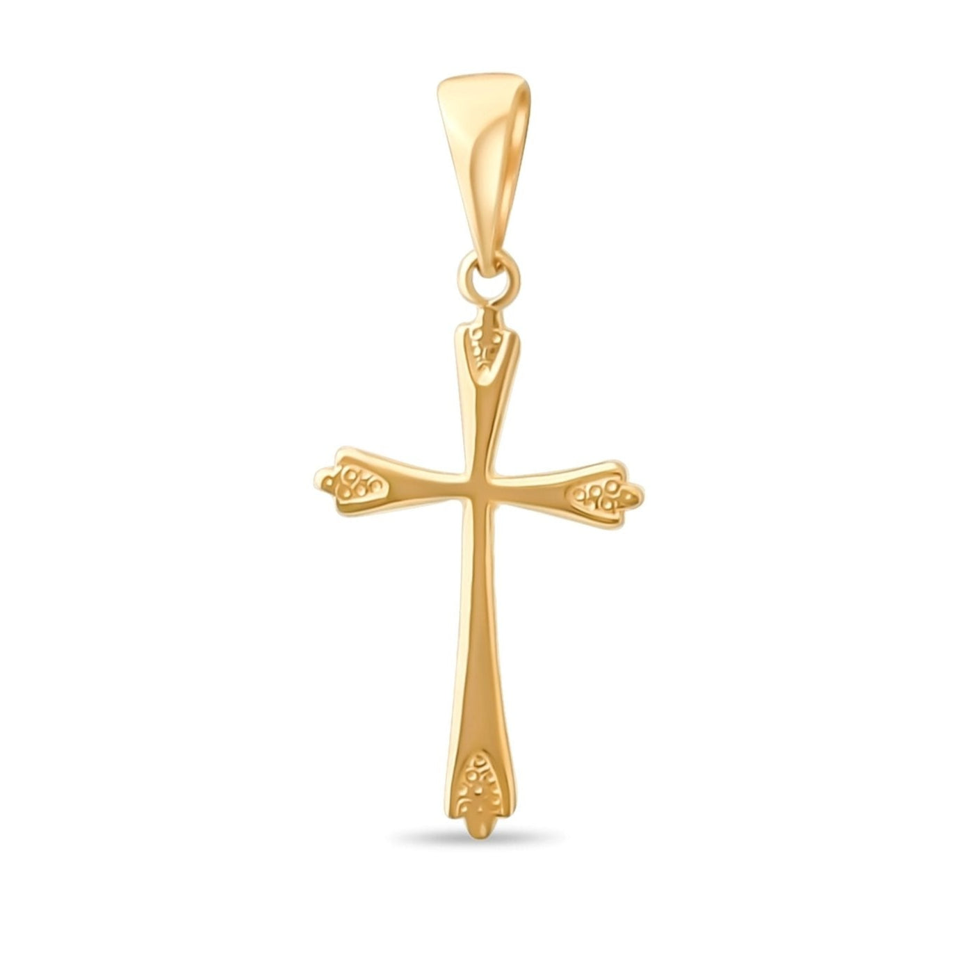 14ct Gold Cross Pendant – Elegant Religious Charm for Women - Pendant Only - Kolié