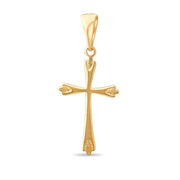 14ct Gold Cross Pendant – Elegant Religious Charm for Women - Pendant Only - Kolié
