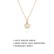 14ct Gold Crown Pendant – Pendant Only - Kolié Fine Jewellery