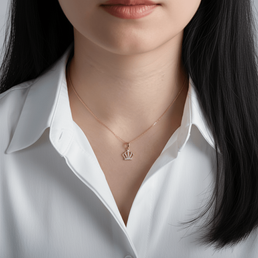 14ct Gold Crown Pendant – Pendant Only - Kolié Fine Jewellery