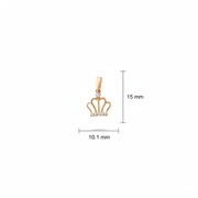 14ct Gold Crown Pendant – Pendant Only - Kolié Fine Jewellery