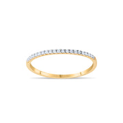 14ct Gold CZ Half Eternity Ring – Size R - Kolié Fine Jewellery