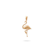 14ct Gold Flamingo Pendant Necklace, Elegant Charm, Hallmarked Gold Statement Pendant Only - Kolié