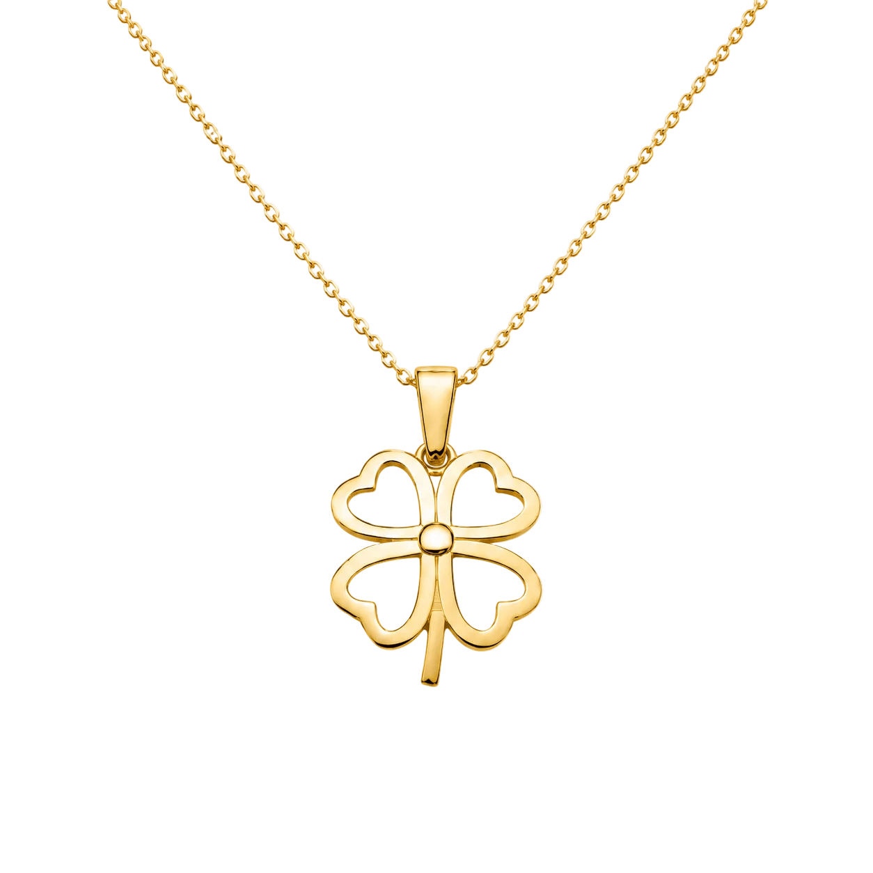 14ct Gold Four Leaf Clover Pendant - Lucky Charm Jewellery - Pendant Only - Kolié Fine Jewellery