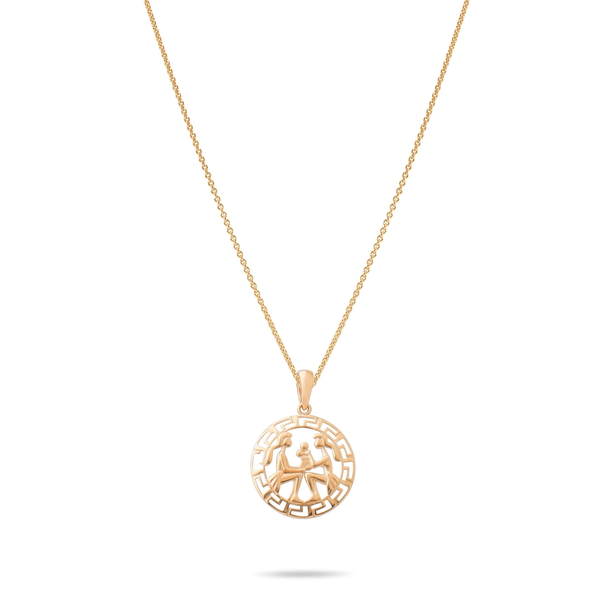 14ct Gold Gemini Zodiac Pendant – Astrology Gift for Women - Pendant Only - Kolié