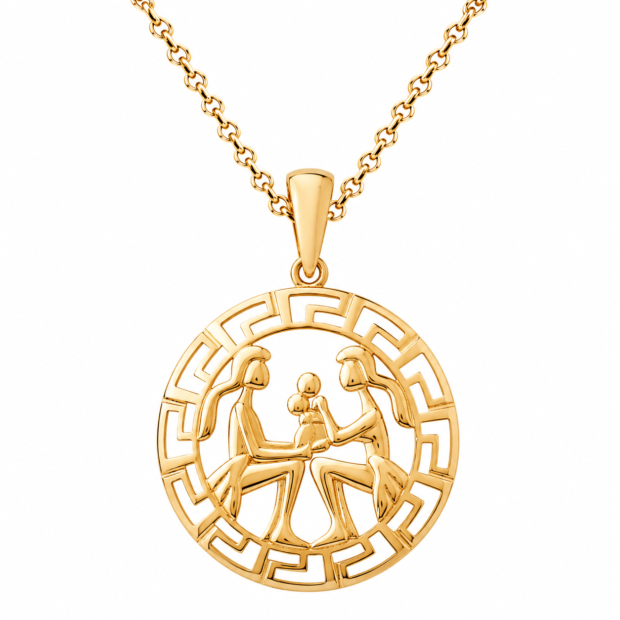 14ct Gold Gemini Zodiac Pendant – Pendant Only - Kolié Fine Jewellery