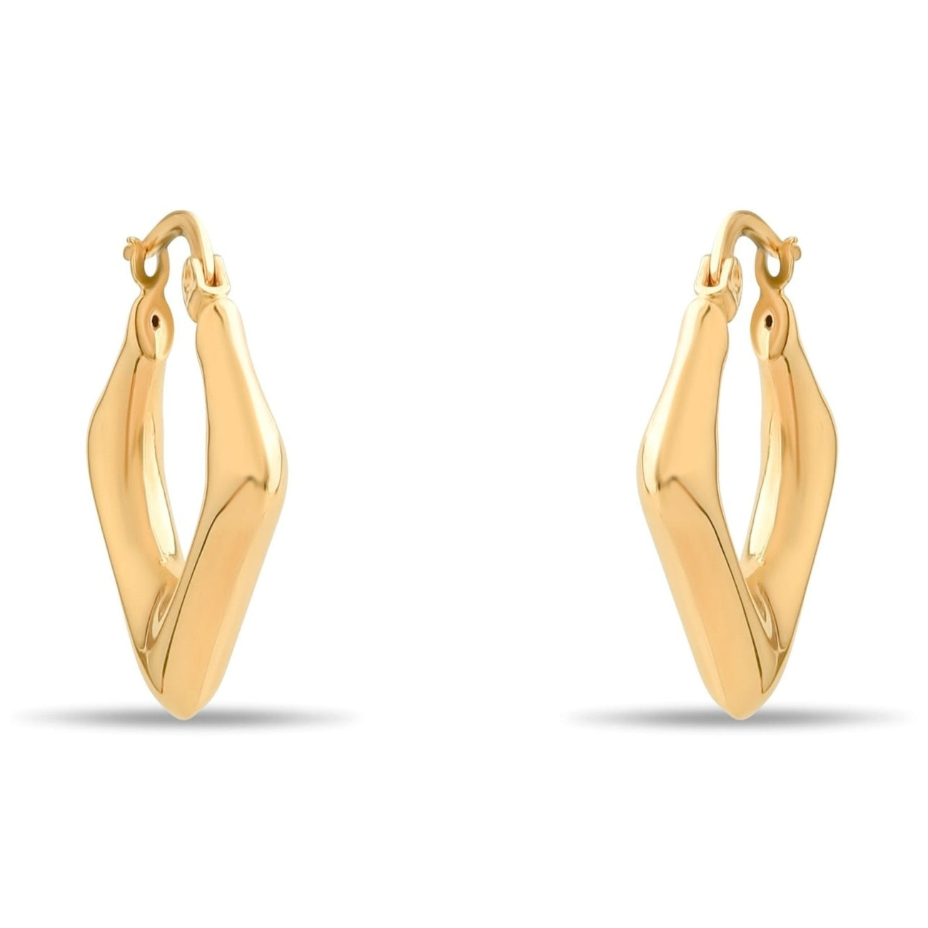 14ct Gold Geometric Hoop Earrings for Women – Bold Modern Design - Kolié