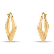 14ct Gold Geometric Hoop Earrings for Women – Bold Modern Design - Kolié