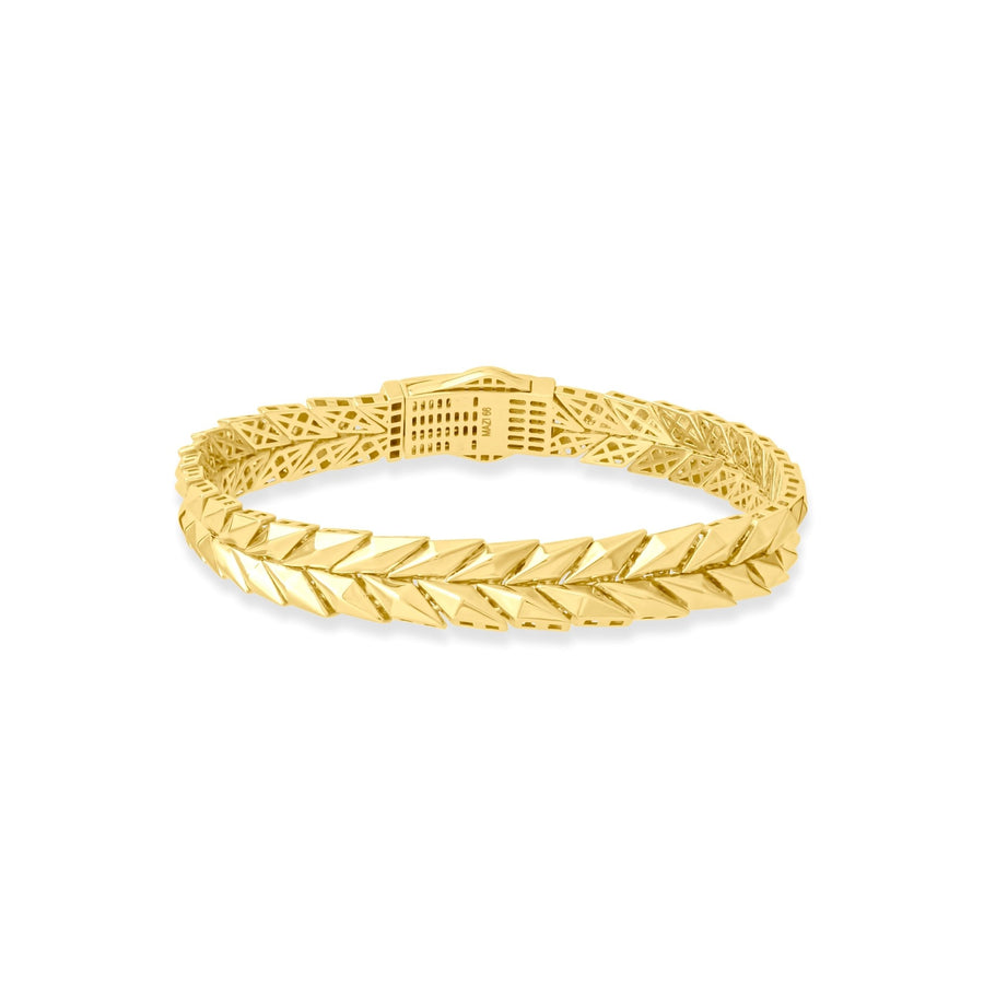 14ct Gold Geometric Link Bracelet - Kolié Fine Jewellery