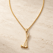14ct Gold Golf Pendant – Elegant Golf Club & Ball Charm - Pendant Only - Kolié Fine Jewellery