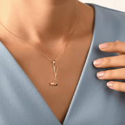14ct Gold Golf Pendant – Elegant Golf Club & Ball Charm - Pendant Only - Kolié Fine Jewellery
