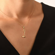 14ct Gold Golf Pendant – Elegant Golf Club & Ball Charm - Pendant Only - Kolié
