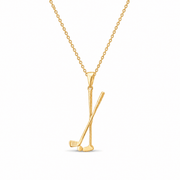 14ct Gold Golf Pendant – Elegant Golf Club & Ball Charm - Pendant Only - Kolié Fine Jewellery