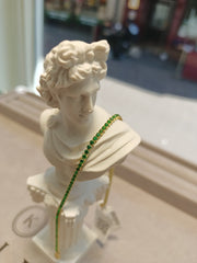 14ct Gold Green Cubic Zirconia Tennis Bracelet for Women – Elegant 14 Carat Gold Bracelet, Perfect Gift for Her - Kolié Fine Jewellery