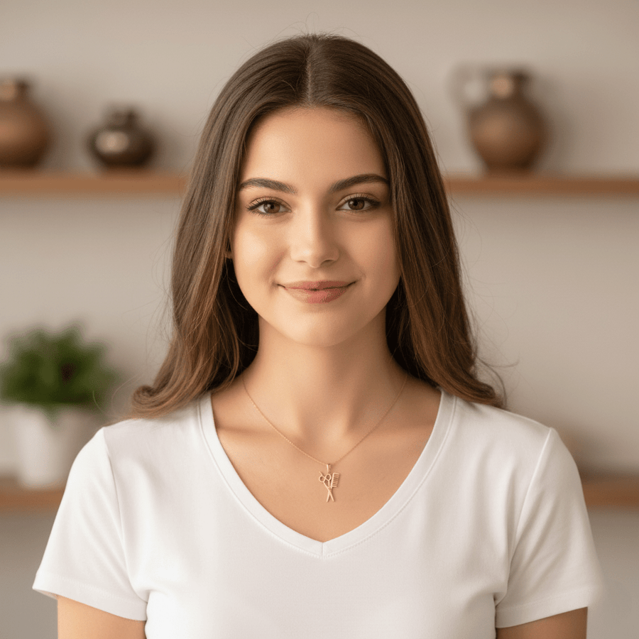 14ct Gold Hairdresser Pendant – Scissors & Comb – Pendant Only - Kolié Fine Jewellery