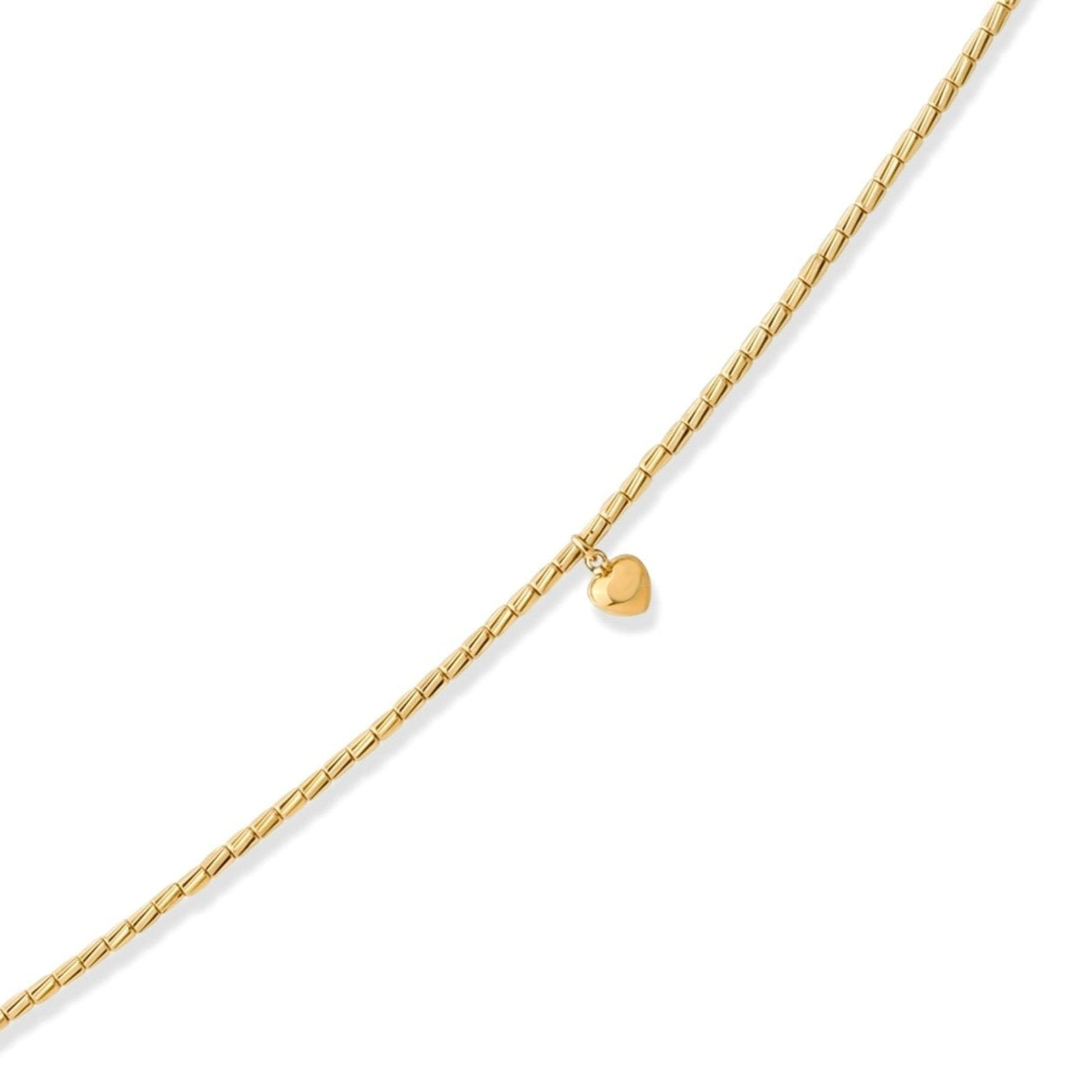 14ct Gold Heart Charm Bracelet for Women – Elegant 14 Carat Gold Bracelet with Heart Pendant, Perfect Gift for Her - Kolié