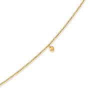 14ct Gold Heart Charm Bracelet for Women – Elegant 14 Carat Gold Bracelet with Heart Pendant, Perfect Gift for Her - Kolié