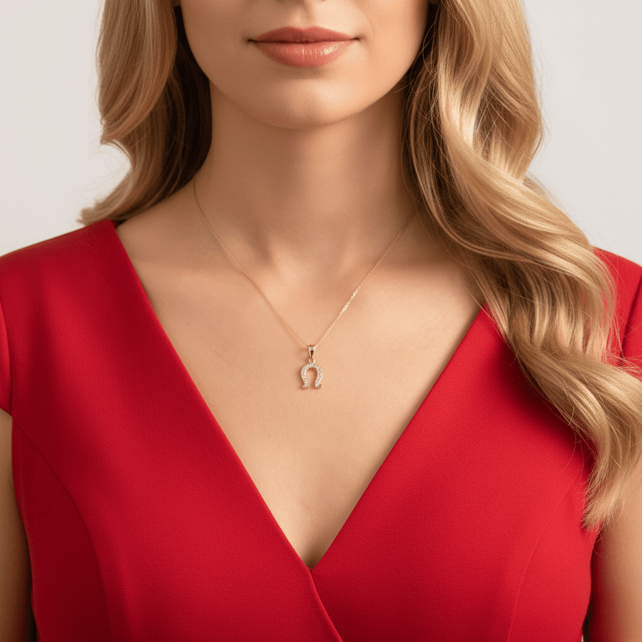 14ct Gold Horseshoe Pendant – Lucky Charm - Pendant Only - Kolié Fine Jewellery