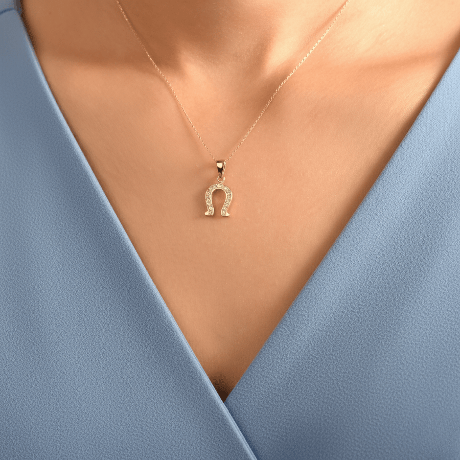 14ct Gold Horseshoe Pendant – Lucky Charm - Pendant Only - Kolié Fine Jewellery