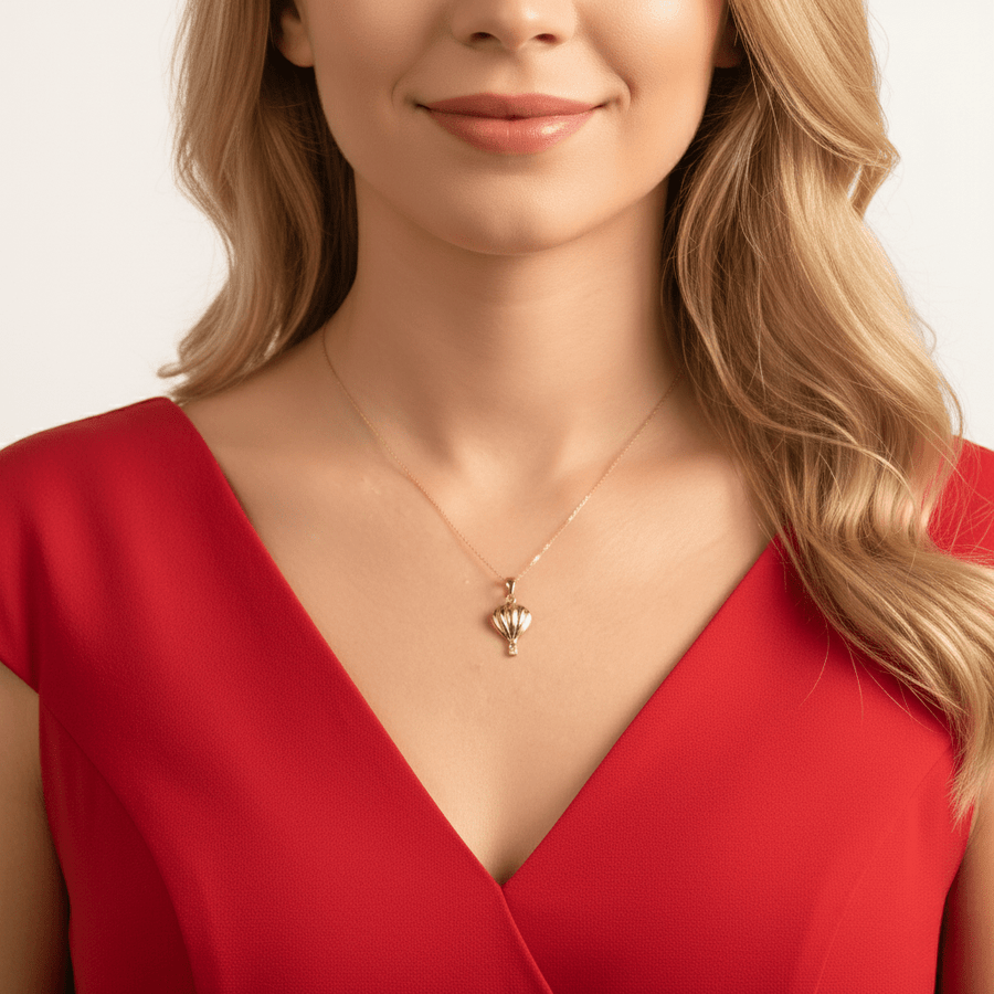 14ct Gold Hot Air Balloon Pendant – Pendant Only - Kolié Fine Jewellery