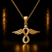 14ct Gold Infinity Angel Wings Pendant – Pendant Only - Kolié Fine Jewellery