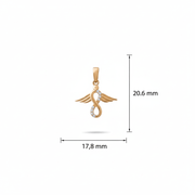 14ct Gold Infinity Angel Wings Pendant – Pendant Only - Kolié Fine Jewellery