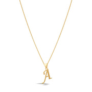 14ct Gold Initial A Pendant | Personalised Gold Alphabet Charm | Meaningful Gift | Pendant Only - Kolié
