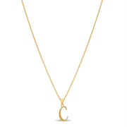 14ct Gold Initial C Pendant | Personalised Gold Alphabet Charm | Meaningful Gift | Pendant Only - Kolié