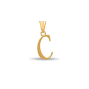 14ct Gold Initial C Pendant | Personalised Gold Alphabet Charm | Meaningful Gift | Pendant Only - Kolié