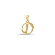14ct Gold Initial D Pendant | Personalised Gold Alphabet Charm | Meaningful Gift | Pendant Only - Kolié