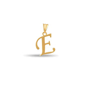 14ct Gold Initial E Pendant | Personalised Gold Alphabet Charm | Meaningful Gift | Pendant Only - Kolié