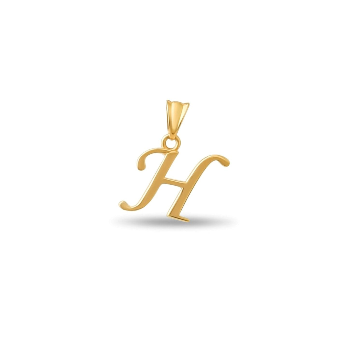 14ct Gold Initial H Pendant | Personalised Gold Alphabet Charm | Meaningful Gift | Pendant Only - Kolié