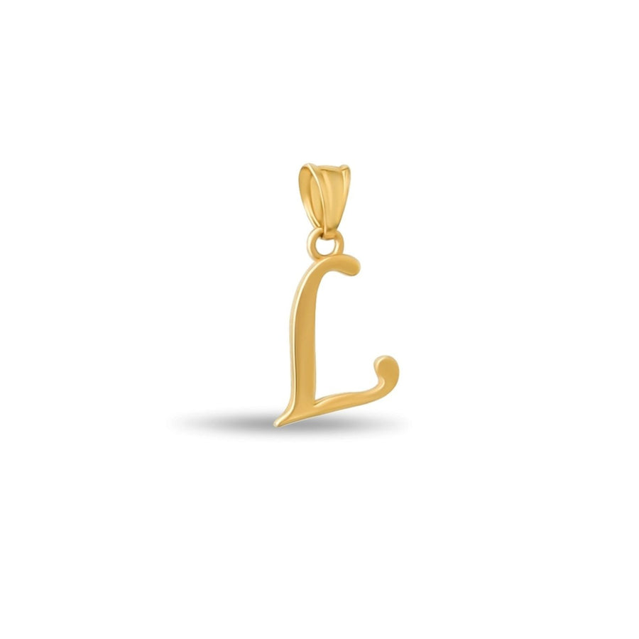 14ct Gold Initial L Pendant | Personalised Gold Alphabet Charm | Meaningful Gift | Pendant Only - Kolié
