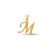 14ct Gold Initial M Pendant | Personalised Gold Alphabet Charm | Meaningful Gift | Pendant Only - Kolié